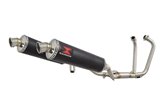 Doppelendrohr 400 mm Rund In Edelstahl Schwarz SUZUKI GW 250 Inazuma 2012-2017 Black Widow