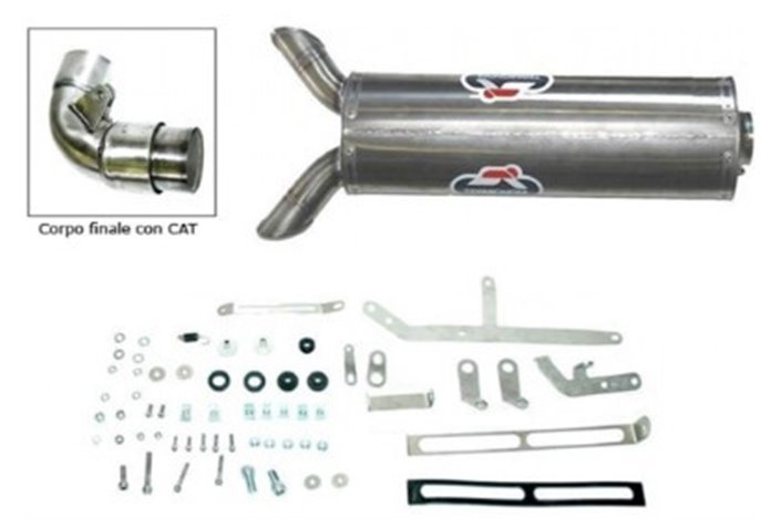 TERMINALE ACCIAIO INOX TITANIO OMOLOGATO TERMIGNONI BUELL XB9 / XB12 2008-2010