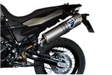 SCARICO TERMINALE SLIP ON OVAL TERMIGNONI BW01080INO BMW 650 GS 2009-2015 OMOLOGATO CARBON LOOK INOX