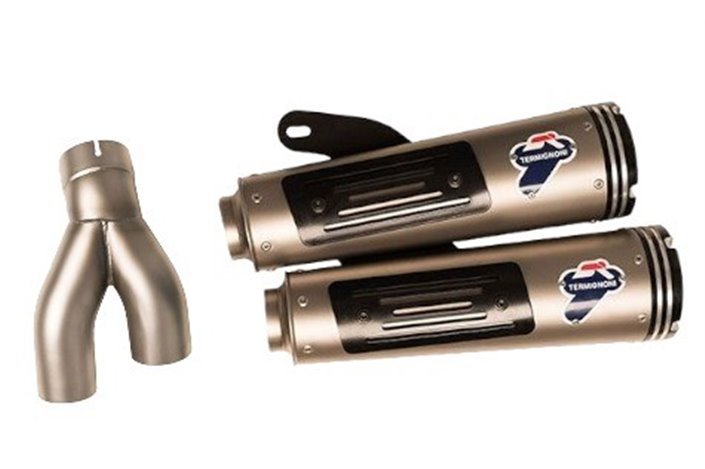 SCARICHI COMPLETI SLIP ON CONICAL TERMIGNONI BW1408040IIA BMW R NINET 2016-2020 CON RACCORDO BASSO OMOLOGATO INOX