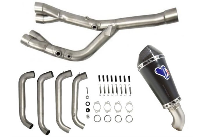 KIT COMPLETO TERMIGNONI SLIP ON CONICAL BLACK BW26094SO09 BMW S 1000 RR 2019-2022 NON OMOLOGATO TITANIO INOX