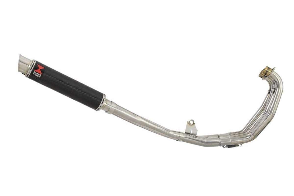 Vollauspuff 350 mm Gp Runder Carbon-Schalldämpfer HONDA CBR600 F1 F2 F3 F4 F5 F6 F7 2001-2007 Black Widow