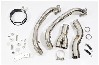 Silencieux De Système D'Échappement De-Cat Avec Embout Rond En Carbone Bleu De 200 mm YAMAHA XTribute 700 2021 - 2022 Black Wido