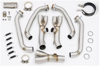 De-Cat Auspuff 230 mm Gp Carbon-Schalldämpfer Mit Runder Blauer Spitze YAMAHA R6 YZF600 2006-2016 Black Widow