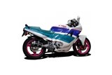Système d'échappement complet 4 en 1 ovale 225mm Carbon Honda CBR 600 F 1987-1990