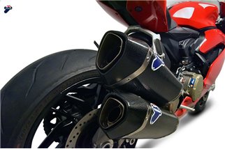 COPPIA TERMINALI FORCE TERMIGNONI D16908040ICC DUCATI PANIGALE 959 2016-2019 OMOLOGATO CARBONIO INOX