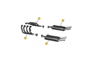 PAIR OF SILENCER EXHAUST TERMINALS ANSA DE TOMASO MANGUSTA 1966 1970