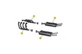 PAIR OF SILENCER EXHAUST TERMINALS ANSA DE TOMASO MANGUSTA 1966 1970