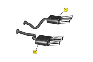 AUSPUFF SCHALLDÄMPFER LINKS ANSA 0237 DE TOMASO PANTERA 1969 1970