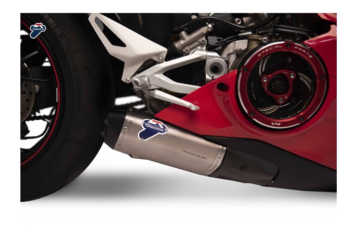 COPPIA TERMINALI DECAT TERMIGNONI D18409400ITA + UPMAP EU5 DUCATI PANIGALE V4/S/R 2018-2021 ACCIAIO TITANIO