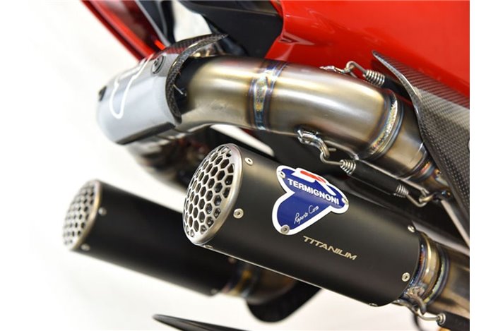 SCARICO TERMINALE WSBK TERMIGNONI D20009440TNT DUCATI PANIGALE V4 18-23 NON OMOLOGATO TITANIO NERO