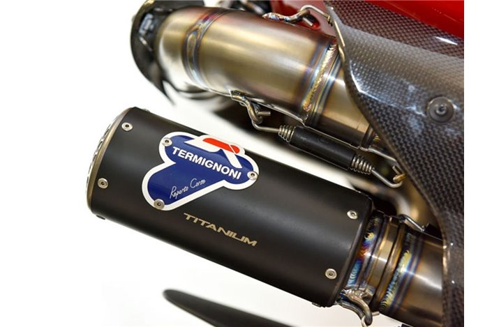 SCARICO TERMINALE WSBK TERMIGNONI D20009440TNT DUCATI STREETFIGHTER V4 2018-2022 NON OMOLOGATO TITANIO NERO