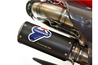 SCARICO COPPIA SILENZIATORI WSBK TERMIGNONI DUCATI PANIGALE V4 18-23 NON OMOLOGATO TITANIO NERO