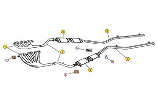 TUBI DI SCARICO FINALI TERMINALI ANSA FR 0147 FR 0157 FERRARI 250 EUROPA GT 53 58