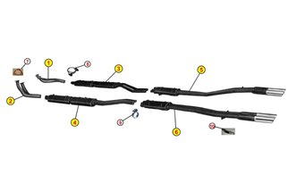 SCARICHI SILENZIATORI CENTRALI ANSA FERRARI 250 GT CABRIOLET II PININFARINA 59 62