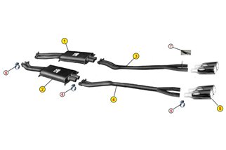 SCARICHI SILENZIATORI CENTRALI ANSA FR 0185-0195 OMOLOGATI FERRARI 250 GTO 62 66