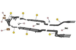 SILENZIATORI TERMINALI DI SCARICO ANSA FR 0527-0537 FERRARI 275 GTB GTS 1964 1966
