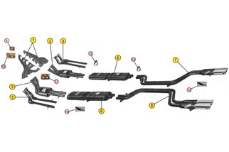 FRONT SILENCERS EXHAUST ANSA FR 0623 FERRARI 275 GTB 4 GTS 4 NART 66 68
