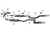 SILENZIATORI TERMINALI SCARICO ANSA FR 0827-0837 FERRARI 365 GTC GTS 1968 1970