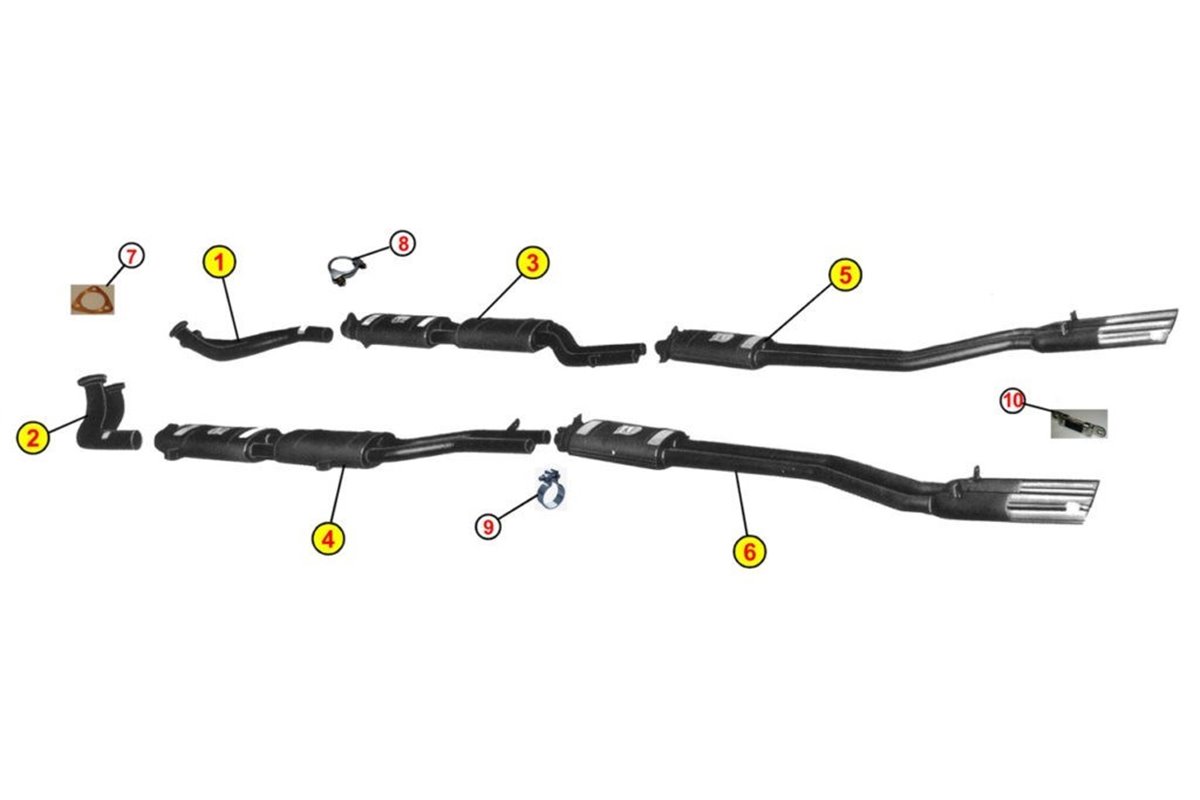 SILENZIATORI TERMINALI SCARICO ANSA FR 0327-0337 FERRARI 400 SUPER AMERICA 61 64