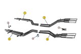 EXHAUST CENTRAL SILENCERS ANSA FR 2925 250 GT CABRIOLET II PININFARINA 1963