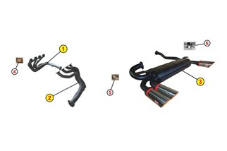 COLLETTORE POSTERIORE DI SCARICO ANSA FR 1911 FERRARI 308 GTBI-GTSI 2V 1981 1982