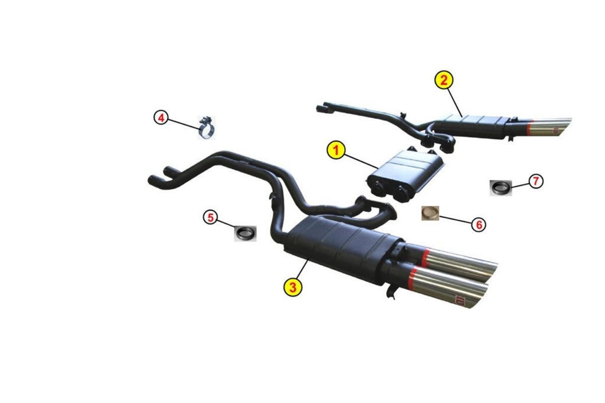SCHALLDÄMPFER AUSPUFFKLEMMEN ANSA FR 2427 FERRARI 412 VERS. SCHWEIZ 1985 1989