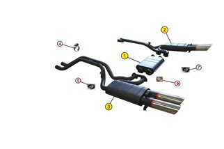 SCHALLDÄMPFER AUSPUFFKLEMMEN ANSA FR 2427 FERRARI 412 VERS. SCHWEIZ 1985 1989