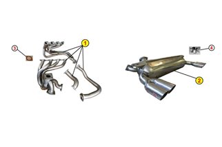 SILENZIATORE TERMINALE SCARICO SPORT ANSA FR3120 FERRARI GTB GTS TURBO 1986 1989