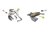 SILENZIATORE TERMINALE SCARICO SPORT ANSA FR3120 FERRARI GTB GTS TURBO 1986 1989