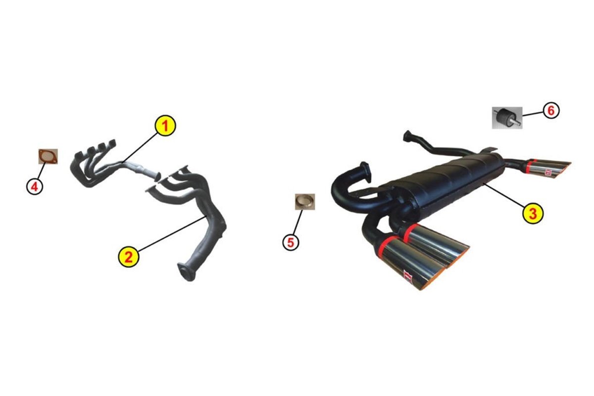 COLLETTORI DI SCARICO MANIFOLD ANSA FR 1901-1911 FERRARI MONDIAL 8 2V 1981 1982