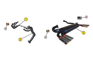 COLLETTORI DI SCARICO MANIFOLD ANSA FR 1901-1911 FERRARI MONDIAL 8 2V 1981 1982