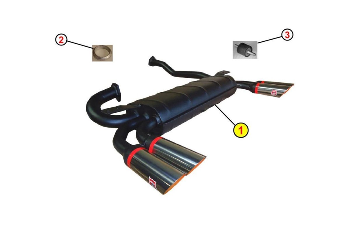 SILENZIATORE TERMINALE SCARICO SPORT ANSA FR 2640 FERRARI MONDIAL 8 2V USA 81 82