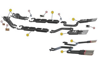 SISTEMA DI SCARICO COMPLETO RACING ANSA OEM FERRARI 365 GTB 4 DAYTONA 1° SERIE