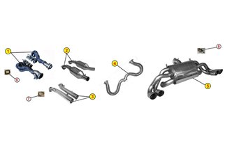 SILENZIATORE TERMINALE DI SCARICO ANSA FR 4620 FERRARI 355 INJ 5.2 1994 1999