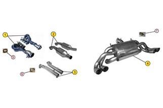 STAINLESS STEEL EXHAUST ANSA FR 4684 FERRARI 355 INJ 2.7 1994 1999
