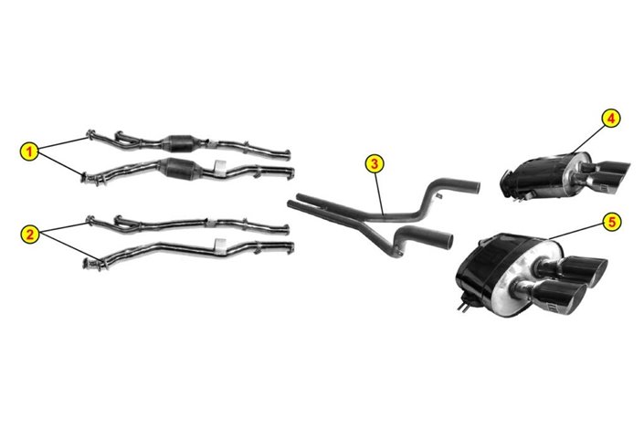 SILENCERS EXHAUST TERMINALS ANSA FR5327-5337 FERRARI 575M MARANELLO 2002 2006