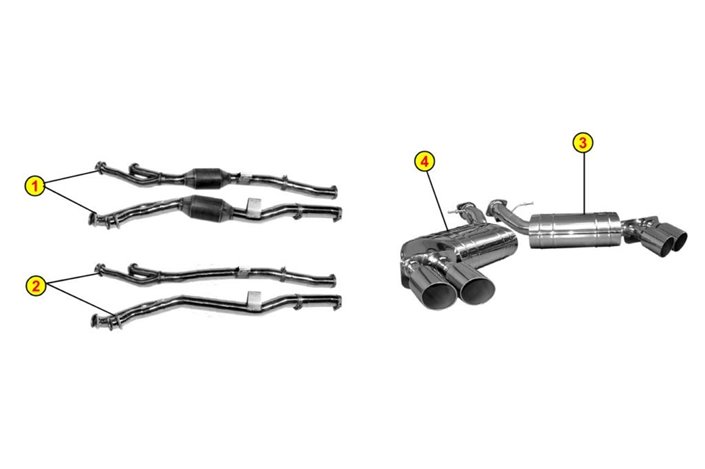 SILENCERS EXHAUST TERMINALS ANSA FR 5427 FERRARI 612 SCAGLIETTI 2004 2011
