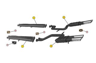 CENTRAL SILENCERS EXHAUST ANSA FERRARI 365 GTB 4 DAYTONA USA MODEL 1970 1973