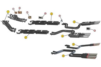 SPORT REAR EXHAUST MUFFLERS ANSA FERRARI 365 GTB 4 DAYTONA 2 SERIES 70 73
