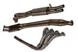 COMPLETE EXHAUST CENTRAL AND TERMINAL MANIFOLD FOR FIAT 131 ABARTH 16V STAINLESS STEEL