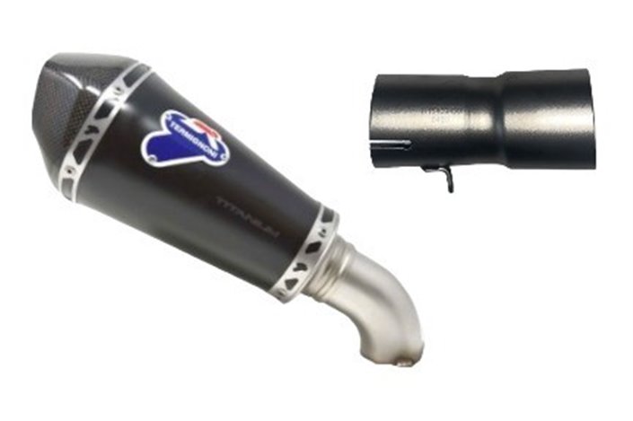 SCARICO TERMINALE SLIP ON CONICAL BLACK TERMIGNONI H154094SO9 HONDA CB 1000 2018-2022 NON OMOLOGATO TITANIO INOX