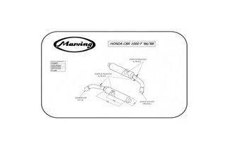 Couple Terminals Exhaustshonda Cbr 1000 F 1986 1988 Marving