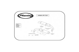 TERMINALI SCARICHI SILENZIATORI OMOLOGATI MARVING HONDA VFR 750 F RC24/J 1988-89