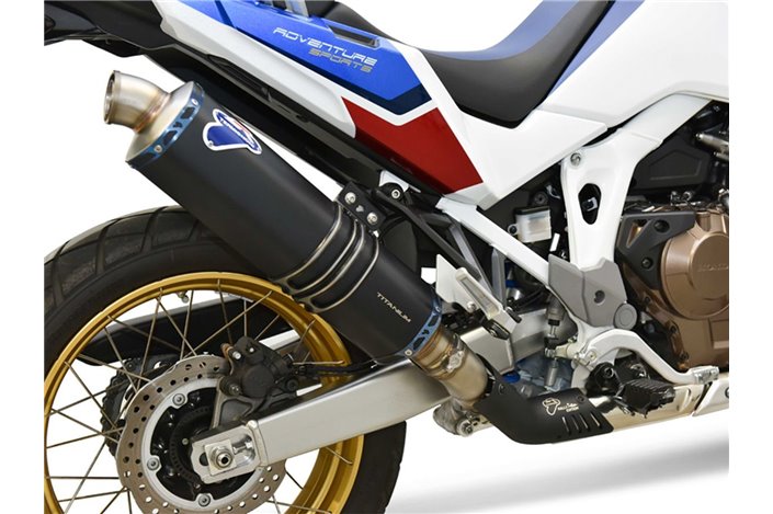 SCARICO TERMINALE TERMIGNONI H16608040INI HONDA CRF 1100L AFRICA TWIN 2020-2022 EURO 5 TITANIO NERO INOX
