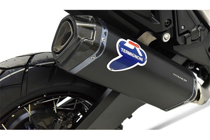 SCARICO TERMINALE SLIP ON SCREAM BLACK TERMIGNONI H17608040INC HONDA FORZA 750 2021-2022 OMOLOGATO EURO 5 TITANIO INOX