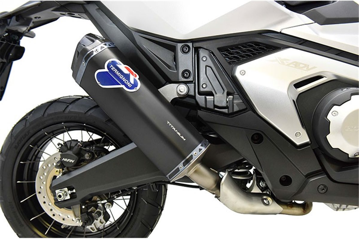 SCARICO TERMINALE SLIP ON SCREAM BLACK TERMIGNONI H17608040INC HONDA X-ADV 2021-2022 OMOLOGATO EURO 5 TITANIO INOX
