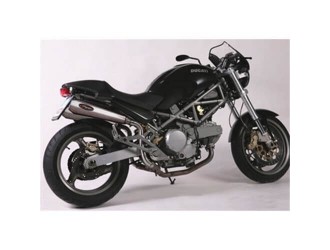 Coppia alta terminali di scarico exhaust racing steel style Ducati MONSTER 800 marving