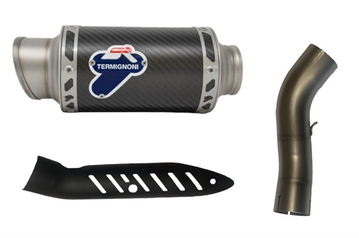 SCARICO TERMINALE SLIP ON GP CLASSIC TERMIGNONI K085094SO05 KAWASAKI Z 900 2017-2020 NON OMOLOGATO CARBONIO INOX