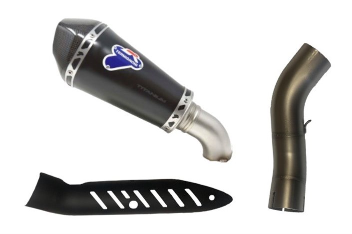 SCARICO TERMINALE SLIP ON CONICAL BLACK TERMIGNONI K085094SO09 KAWASAKI Z 900 2017-2020 NON OMOLOGATO TITANIO INOX